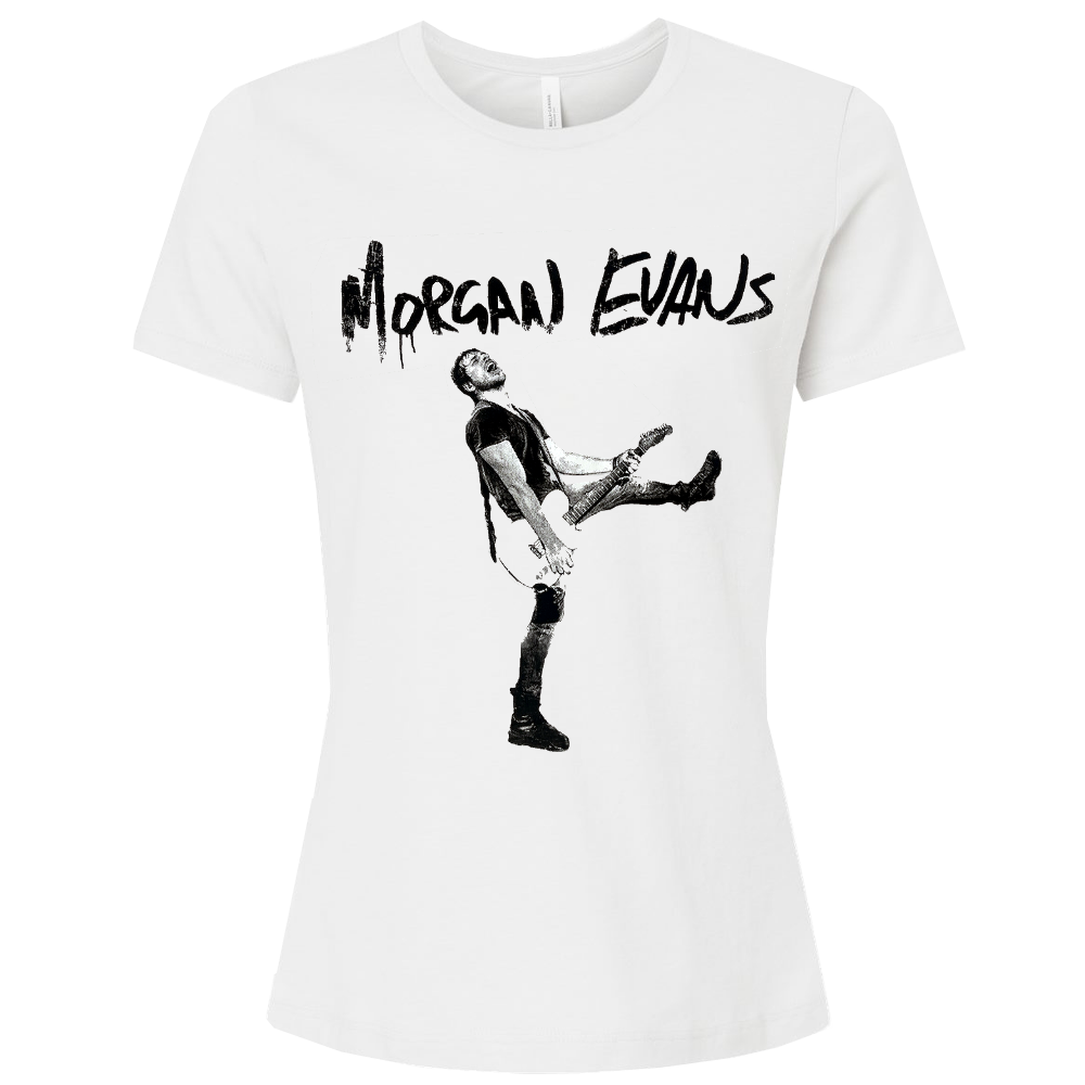Ladies White Live Photo Tee